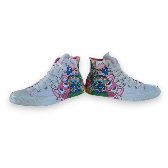 80s Chuck Taylor All Star High Top doodle painted Sneakers - Picture 9 of 13